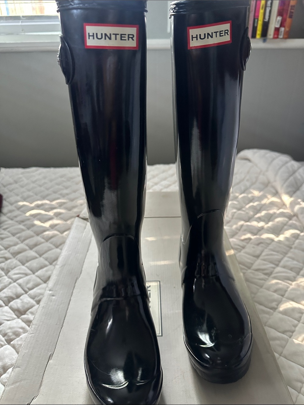 Hunter Gloss Black Tall Women's Rain Boots